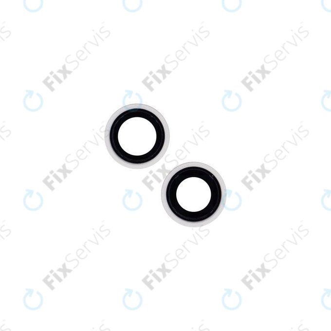 Apple iPhone 14, 14 Plus - Sklíčko Zadnej Kamery s Rámom (Starlight) - 2ks