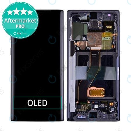 Samsung Galaxy Note 10 - LCD Displej + Dotykové Sklo + Rám (Black) OLED