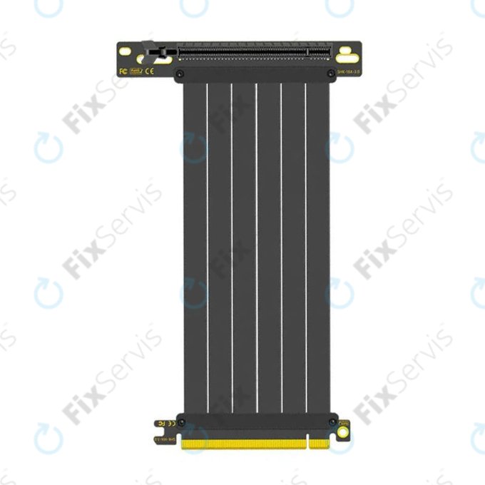PCIe 4.0 x16 riser kábel pre grafickú kartu, 20cm, čierny
