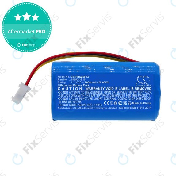 Batéria pre CleanMate S460, Pure Clean PUCRC25, 2600mAh, Li-Ion, 11.1V, 18650-3S15, HQ