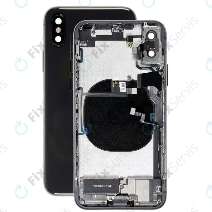 Apple iPhone X - Zadný Housing s Malými Dielmi (Space Gray)
