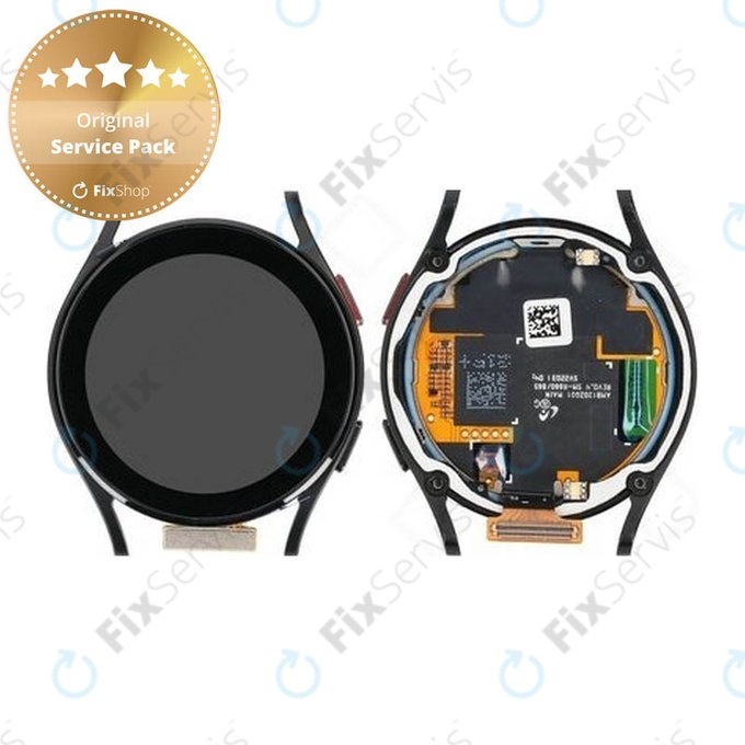 Samsung Galaxy Watch 4 40mm R865 - LCD Displej + Dotykové Sklo + Rám (Black) - GH82-28815A Genuine Service Pack