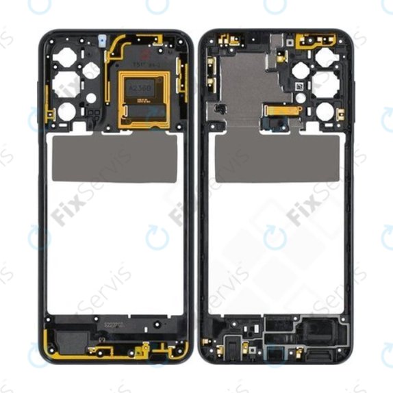 Samsung Galaxy A23 5G A236B - Stredný Rám (Awesome Black) - GH98-47823A Genuine Service Pack