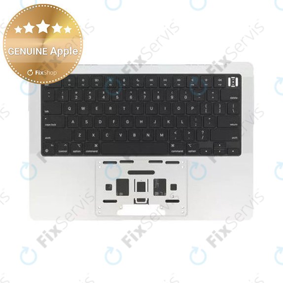 Horný rám klávesnice pre MacBook Pro 14", A3185 (2024), s klávesnicou US a batériou, Silver, 661-50211, Genuine Apple