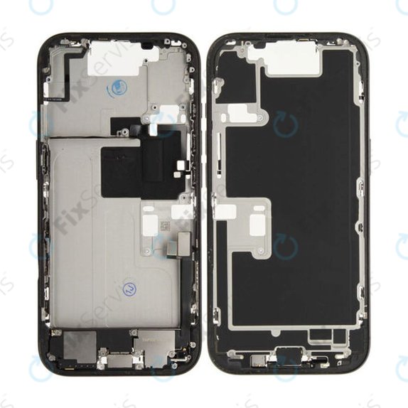 Apple iPhone 16 Pro - Stredný Rám + Tlačidlá Zapínania + Hlasitosti (Black Titanium)