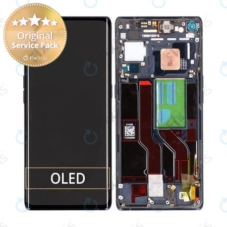 Oppo Find X3 Neo - LCD Displej + Dotykové Sklo + Rám (Starling Black) - 4906179 Genuine Service Pack
