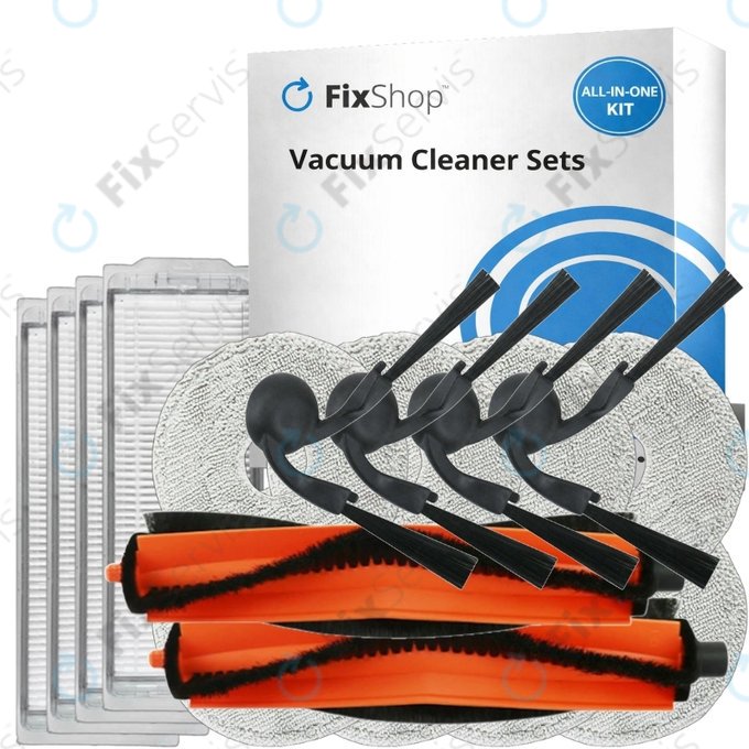 Sada náhradných dielov pre Xiaomi Robot Vacuum S40 Pro (2x Hlavná kefa, 4x Filter, 4x Bočná kefa, 8x Mopovacia utierka)