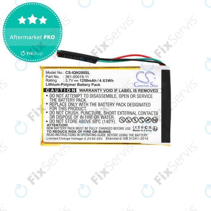 Garmin Nuvi 200, 200W, 205, 205T, 205W, 205WT, 250, 252W, 255, 255T, 255W, 255WT, 260, 260W, 260WT, 270 - Batéria 010-00621-10, 361-00019-11 1250mAh HQ