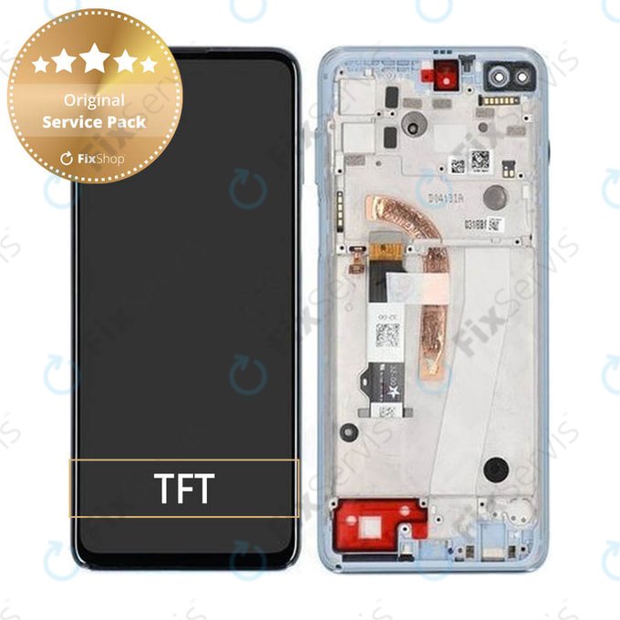 Motorola Moto G100 XT2125 - LCD Displej + Dotykové Sklo + Rám (Iridescent Sky) - 5D68C18073, 5D68C18071 Genuine Service Pack