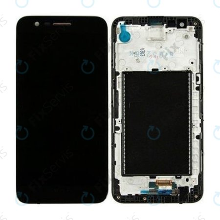 LG K10 M250N (2017) - LCD Displej + Dotykové Sklo + Rám (Strieborná)