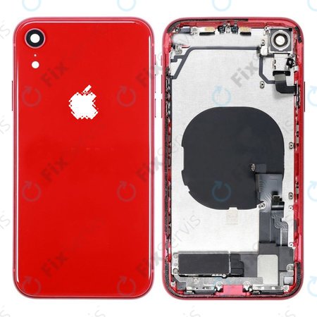 Apple iPhone XR - Zadný Housing s Malými Dielmi (Red)