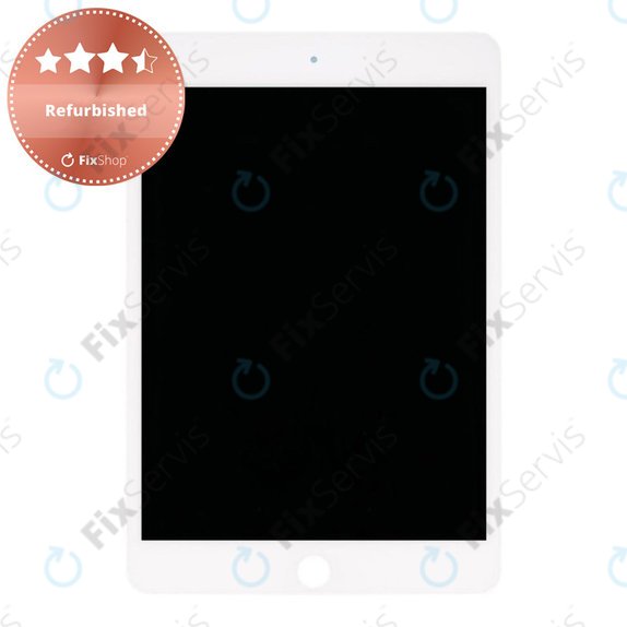 LCD Displej pre iPad Mini 5, White, Dotykové sklo bez rámu, Refurbished