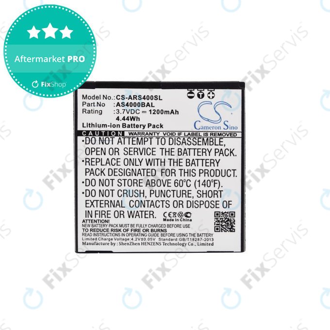 Batéria pre Aligator S4000 Duo, 1200mAh, Li-Ion, 3.7V, AS4000BAL, HQ