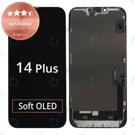Displej pre iPhone 14 Plus, Dotykové sklo s rámom, Refurbished