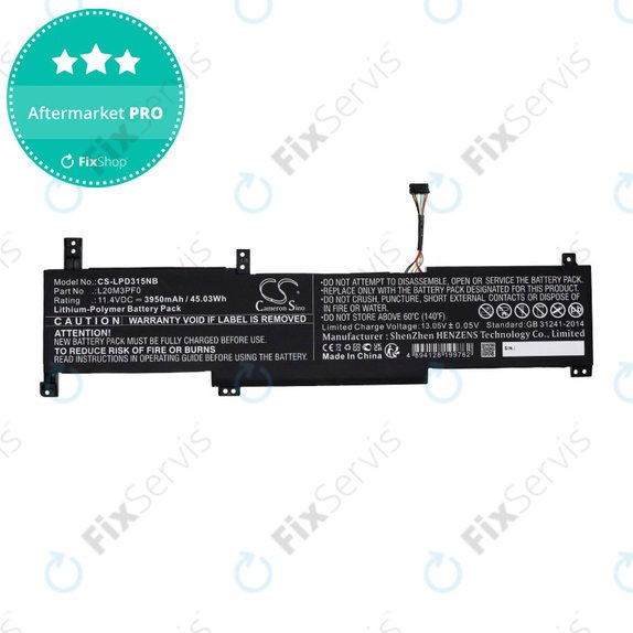 Batéria pre Lenovo IdeaPad 3-series, 3950mAh, Li-Pol, 11.4V, L20M3PF0, HQ