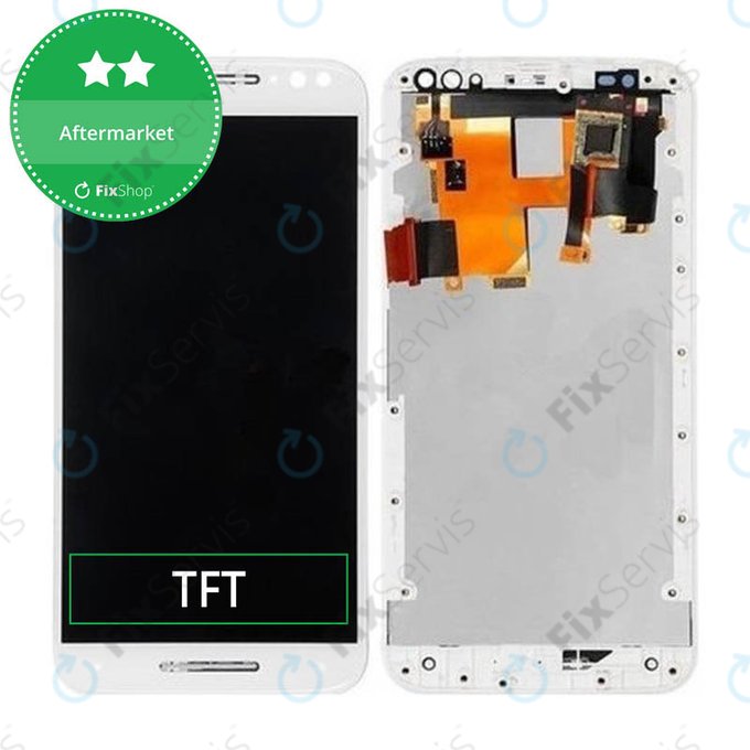 Motorola Moto X Style XT1572 - LCD Displej + Dotykové Sklo + Rám (White) TFT