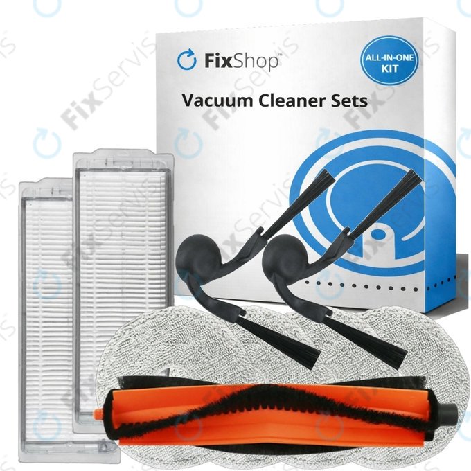 Sada náhradných dielov pre Xiaomi Robot Vacuum S40 Pro (1x Hlavná kefa, 2x Filter, 2x Bočná kefa, 4x Mopovacia utierka)