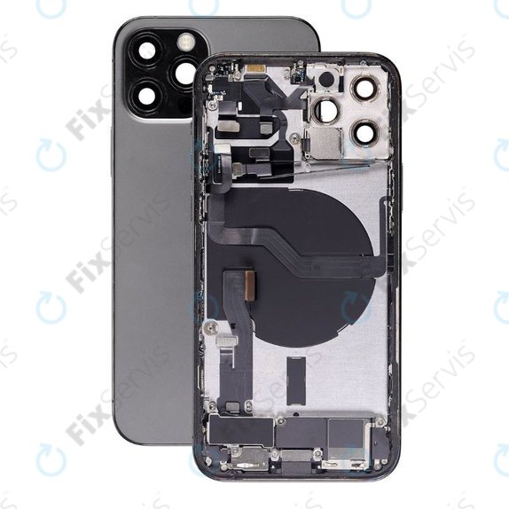 Apple iPhone 12 Pro - Zadný Housing s Malými Dielmi (Graphite)