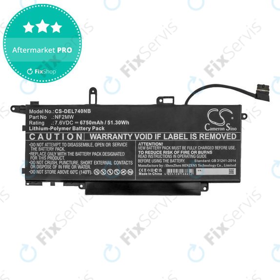 Batéria pre Dell Latitude 7310 2-in-1, 7400 2-in-1, 6750mAh, Li-Pol, 7.6V, NF2MW, HQ