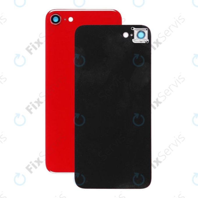 Apple iPhone SE (2nd Gen 2020) - Sklo Zadného Housingu + Sklíčko Zadnej Kamery (Red)