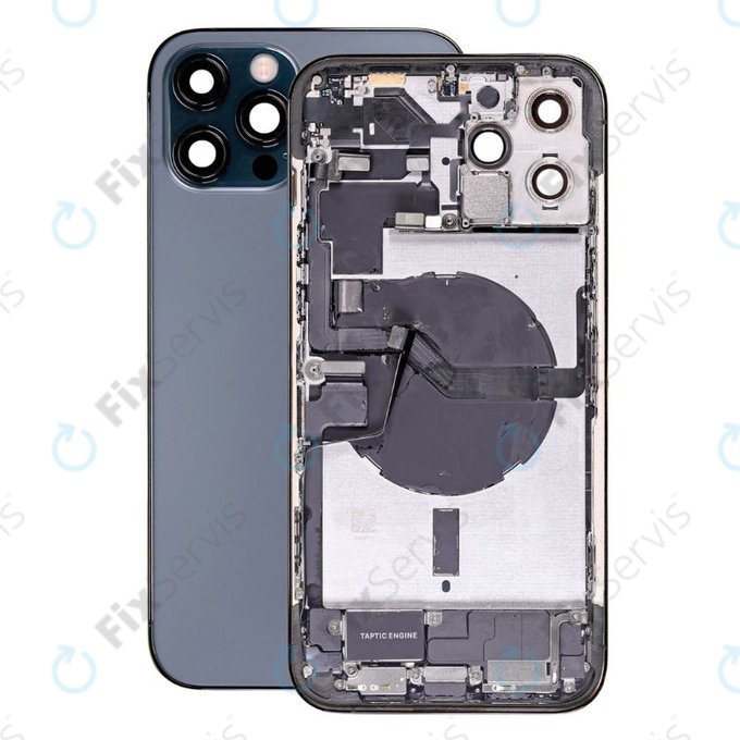 Apple iPhone 12 Pro Max - Zadný Housing s Malými Dielmi (Blue)