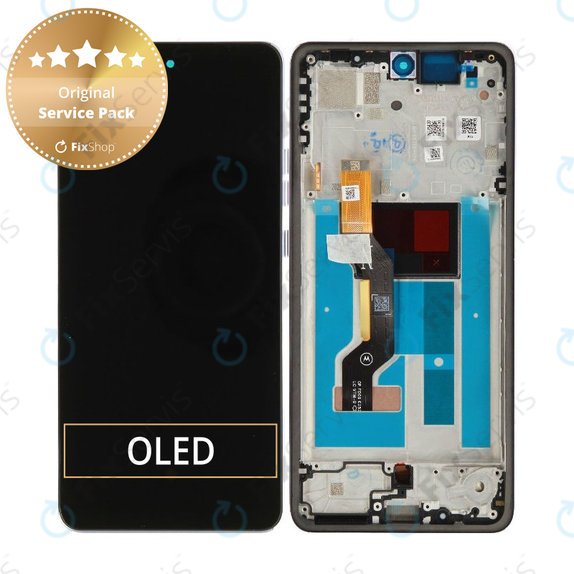 Displej pre Motorola Moto G86 5G, Dotykové sklo s rámom, Cosmic Sky, 5D68C30475, Genuine Service Pack