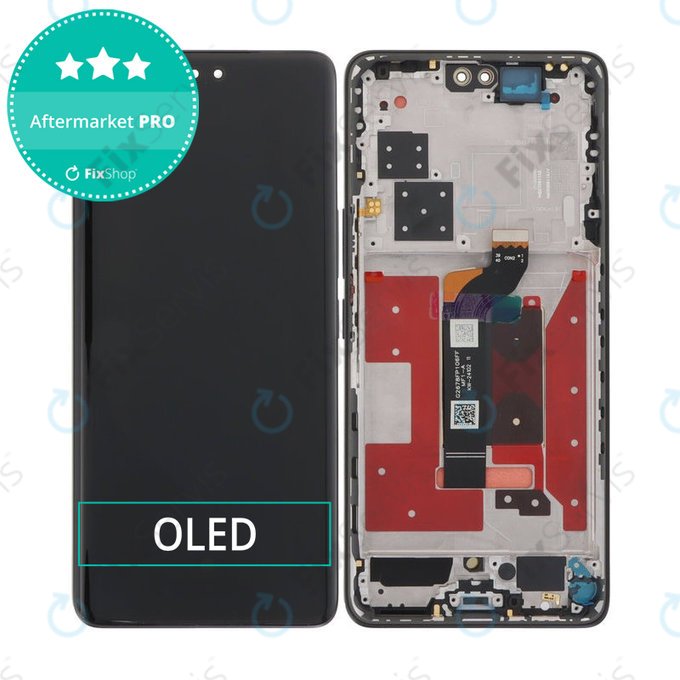 Honor 200 Pro - LCD Displej + Dotykové Sklo + Rám (Black) OLED