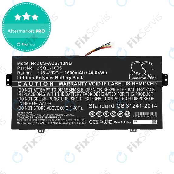 Batéria pre Acer SF713-51, 2600mAh, Li-Pol, 15.4V, SQU-1605, HQ