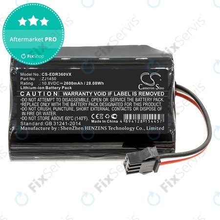 Batéria pre Ecovacs D36, DA60, DA611, DB35, TCR360, 2600mAh, Li-Ion, 10.8V, ZJ1450, HQ