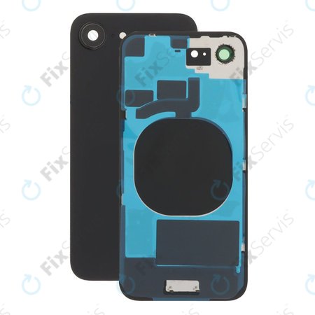 Apple iPhone 16e - Sklo Zadného Housingu + Sklíčko Kamery (Black)