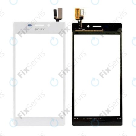 Sony Xperia M2 D2303 S50h - Dotykové Sklo (White)