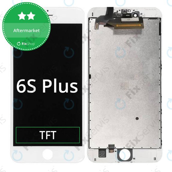 Displej pre iPhone 6S Plus, White, Dotykové sklo s rámom