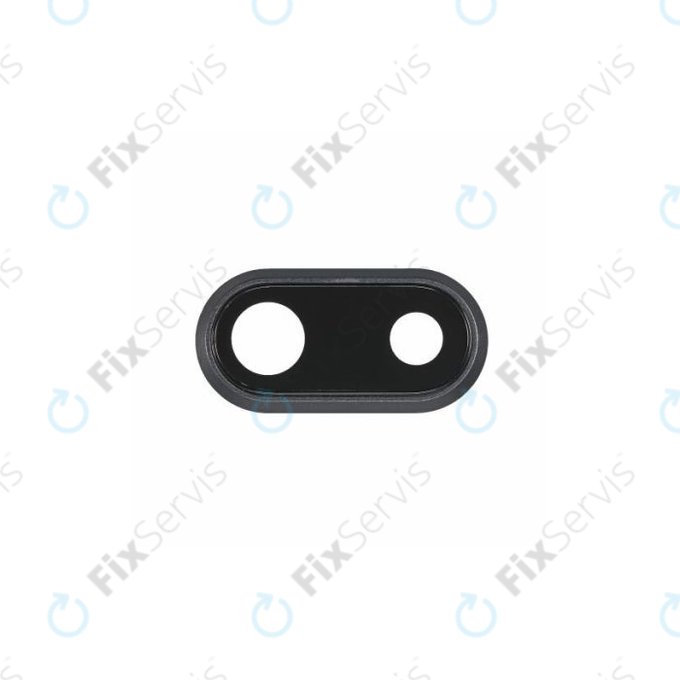 Apple iPhone 8 Plus - Sklíčko Zadnej Kamery s Rámom (Space Gray)