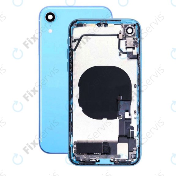 Apple iPhone XR - Zadný Housing s Malými Dielmi (Blue)