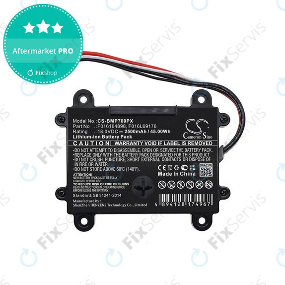 Batéria pre Bosch Indego 350, 400, M 700, Indego S+ 350, 2500mAh, Li-Ion, 18V, F016104898, HQ