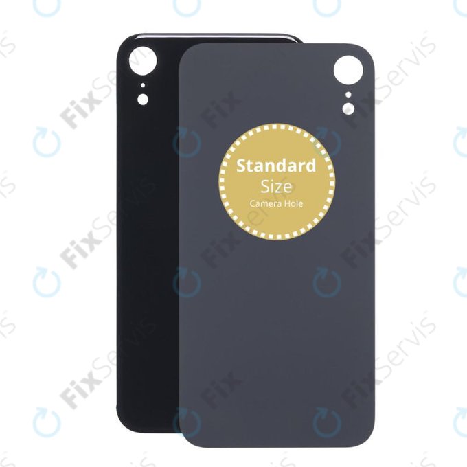 Apple iPhone XR - Sklo Zadného Housingu (Black)