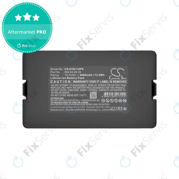Batéria pre Flymo Easilife 200, Gardena Automower 310, Husqvarna Automower 315X, 4000mAh, Li-Ion, 18.0V, 584 84 28-02, HQ