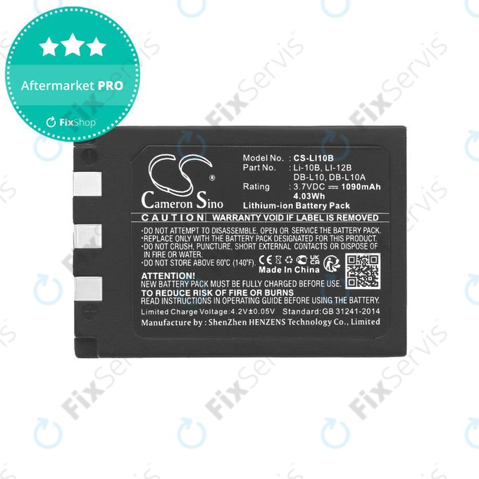 Batéria pre Olympus C-765 Zoom, Camedia X-3, 1090mAh, Li-Ion, 3.7V, Li-10B, HQ