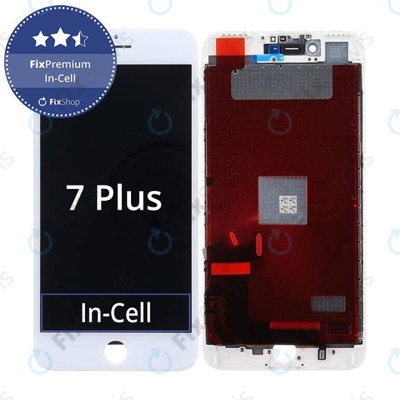 Displej In-Cell pre iPhone 7 Plus, White, Dotykové sklo s rámom, FixPremium