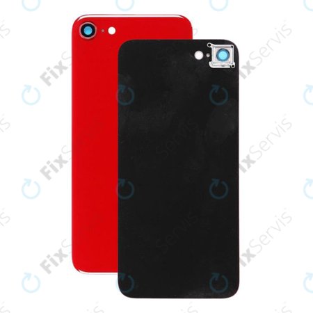 Apple iPhone SE (2nd Gen 2020) - Sklo Zadného Housingu + Sklíčko Zadnej Kamery (Red)
