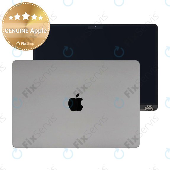 LCD displej pre MacBook Air 15", A3114 (2024), s predným sklom a krytom, Space Gray, 661-40259, Genuine Apple