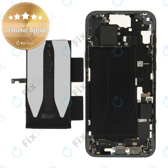 Stredný Rám s Batériou pre iPhone 15 Plus | Black | ZD076-00674 | Genuine Apple