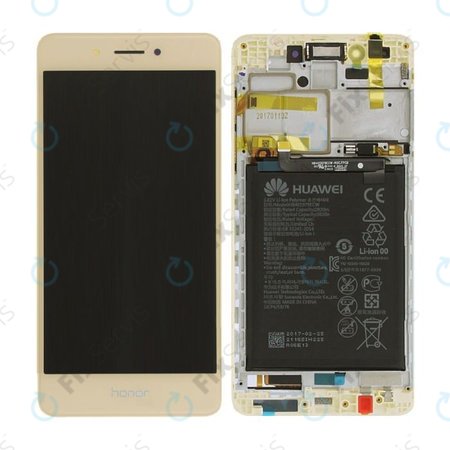Huawei Honor 6C - LCD Displej + Dotykové Sklo + Rám + Batéria (Gold) - 97070QUD
