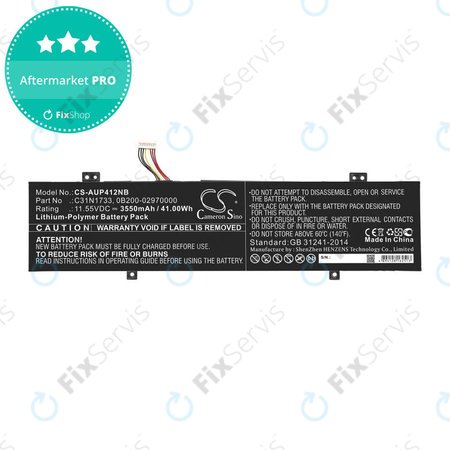 Batéria pre Asus VivoBook Flip 14 Tp412fa/ua, 3550mAh, Li-Pol, 11.55V, C31N1733, HQ