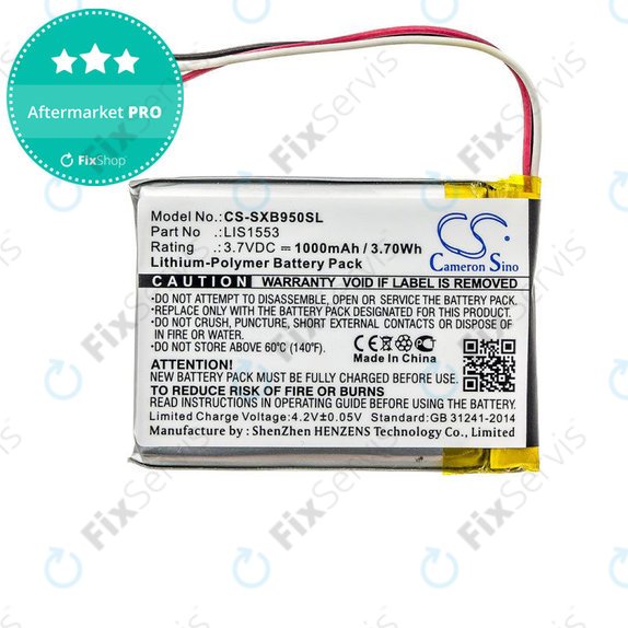 Batéria pre Sony Mdr-Xb950n1, Srs-Ws1, 1000mAh, Li-Pol, 3.7V, LIS1553, HQ