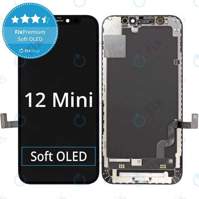 Apple iPhone 12 Mini - LCD Displej + Dotykové Sklo + Rám Soft OLED FixPremium