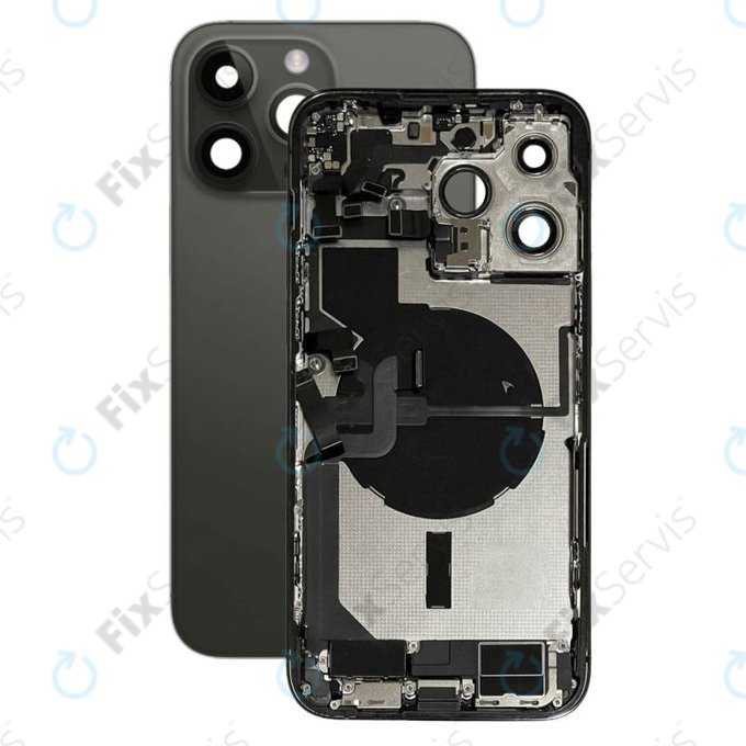 Apple iPhone 14 Pro Max - Zadný Housing s Malými Dielmi (Space Black)