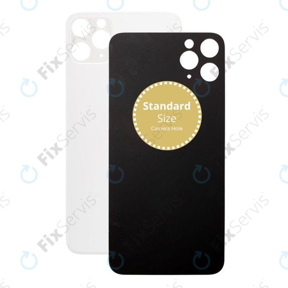 Apple iPhone 11 Pro - Sklo Zadného Housingu (Silver)