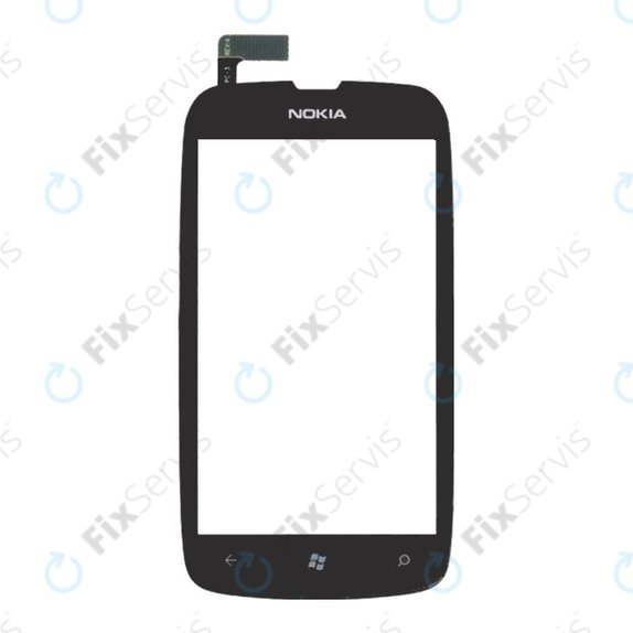 Nokia Lumia 610 - Dotykové Sklo + Rám (Black)