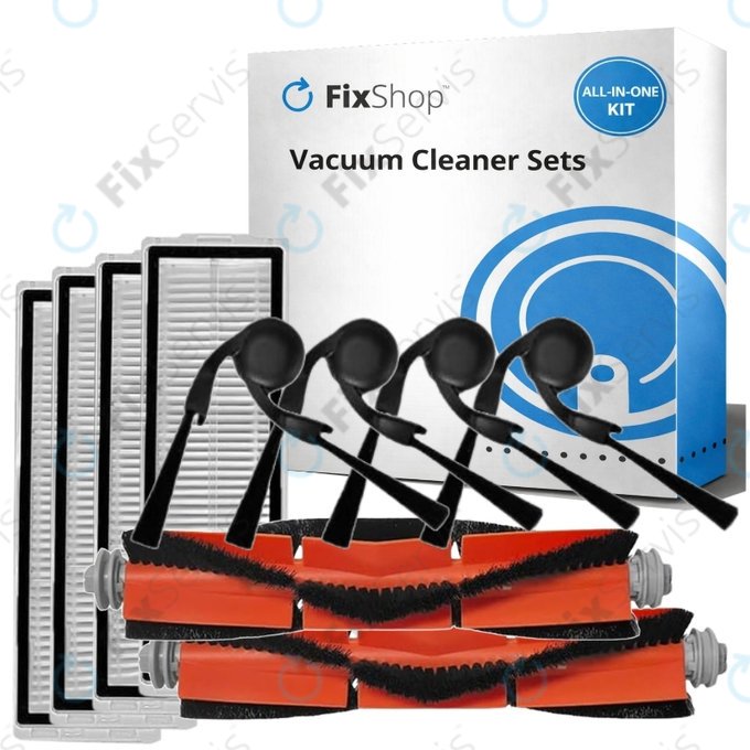 Sada náhradných dielov pre Xiaomi Robot Vacuum 5, 5 Pro (2x Hlavná kefa, 4x Filter, 4x Bočná kefa)